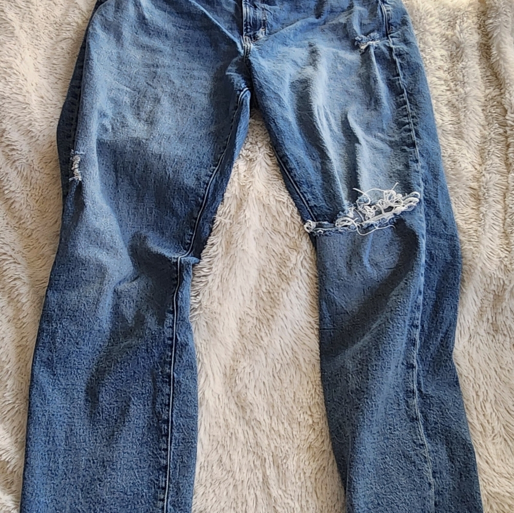 Ana A New Approach mid rise boyfriend denim jeans distressed size 16 tall - Picture 6 of 11